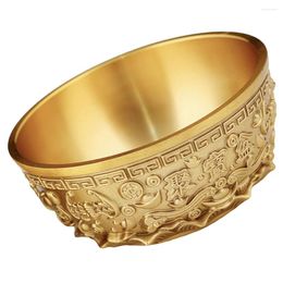 Garden Decorations Wealth Basin Brass Bowl Treasure Gold Decor Fortune Candy Home Chinese Decorate Tabletop Decoration