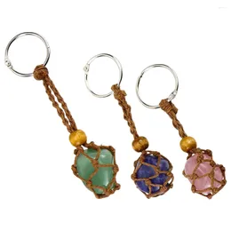 Garden Decorations 3 Pcs Key Rings Stones Keyring Holders Chain Purse Charms Keychain Backpack Miss