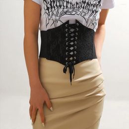 Belts SISHION Fashion Elastic Cummerbund Belt Knitted Black Wide Waistband Slimming Body High Waist Ladies SCM0367