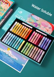 Crayon Kuelox Water Soluble Soft Oil Pastel 24/36 Colors Art Chalk Watercolour Blending Crayons Set for Artists Students Kids Painting 231108