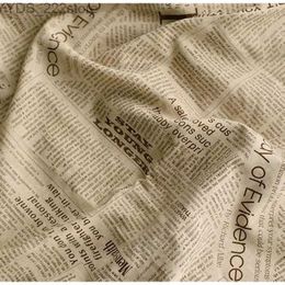 Fabric 50x150cm Retro Newspaper Letter Printed Cotton Linen Patchwork Fabric Sewing Material DIY Handmade Quilting Patchwork Cloth YQ231109