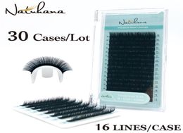 NATUHANA Whole 30CasesLot 16Rows Natural Mink Single Eyelash Extension Individual Fake False Eye Lashes Extension5399564