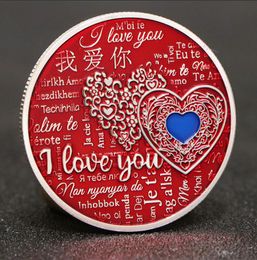 Arts and Crafts I Love You commemorative coin LOVE YOU Love Gold Silver Coin