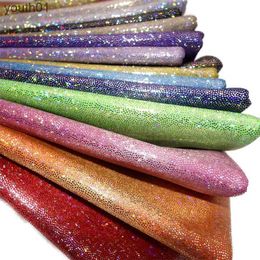 Fabric Glitter Laser Polyester Fabric Iridescent Holographic Wedding Party Background Doll Clothing Decor Material DIY BY Meters zln231109