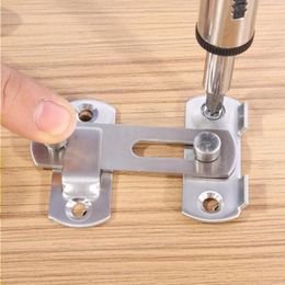 Freeshipping 2 Set Hasp Latch Stainless Steel Hasp Latch Lock Sliding Door lock for Window Cabinet Fitting Room Accessorries Factory Pr Njrt