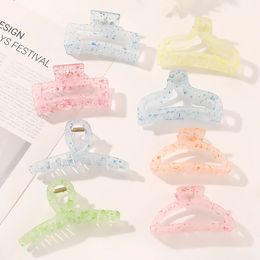 Hair Clips & Barrettes Fashion Simple Leopard Arc Large Hair Claws Acrylic Hair Clip Geometry Hairpins Ponytail Clip Crabs Hair Accessories for Women