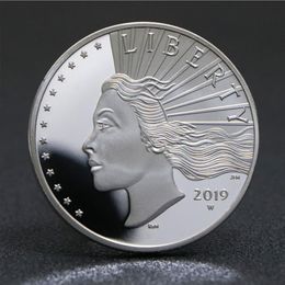 Arts and Crafts 2019 Foreign Trade Eagle Ocean Commemorative Silver Coin