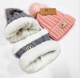 Classic Fashion scarf hat set Bean hat Designer shawl Scarf Hat Winter Scarf Set Warm man and woman Mom Dad