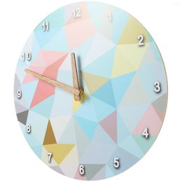 Wall Clocks Clock Hanging Decorative Wood Home Round Bedroom Decor Modern Rustic 3D Office Farmhouse Kitchen Elegant Colorful Geometric