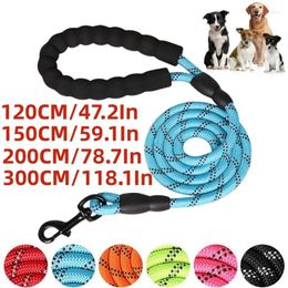 Dog Collars 120/150/200/300CM Strong Leashes For Dogs Soft Handle Leash Reinforced Small Medium Large Big Supplies