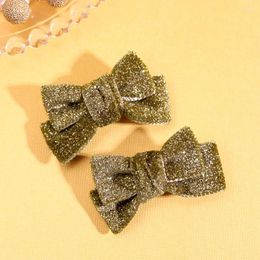 Hair Accessories Fashion Ribbon Hairgrips Bow Hairpin For Women Girls Glitter Trendy Ladies Clip Cute Barrette