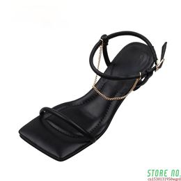 Sandals Women Summer Shoes Ankle Strap Casual Buckle Back Office Lady Slip On Elegant Breathable