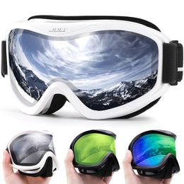 Ski Goggles MAXJULI Brand Professional Ski Goggles Double Layers Lens Anti-fog UV400 Ski Glasses Skiing Men Women Snow Goggles 231109