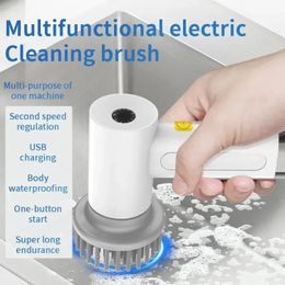 Vacuums Wireless Electric Cleaning Brush Home Appliances Kitchen Dishwashing Bathtub Tile Professional 231108