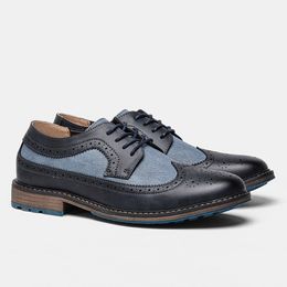 Large Size US7-13 Men Dress Shoes Business Oxfords Casual for Man Formal Gentle Men's Designer Shoes Non-slip Mens Walking Super Shoe Factory Item AL6603