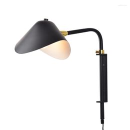 Wall Lamps Modern Lamp E27 Black Light For Loft Bedroom Bedside Living Room Nordic Miroir Led Salle De Bain
