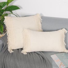 Pillow Case Nordic Cushion Cover Square Decorative Tassel Pillows Durable Knitted Sofa Pillowcase Home Living Room Decor