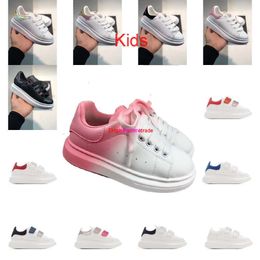 Kids Designer Shoes Boys Girls Dress Sneaker Trainers Toddler Lace Up Gradient-color Pink White Black 0versized Trainer Soft Calfskin Rubber Sole US 7.5C 8C