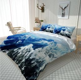 3D Design l Printing Bedding Set Snow mountain beautisul scenery bedding set duvet cover 3d bedding