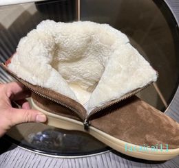 Winter Men Melon Fur inside Ankle Boots Sole Calf leather Dress Wedding Party Martin Snow Booties Gentleman Motorcycle