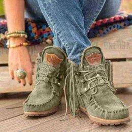 Women Boots Large Chelsea Tassel Short Boot s Autumn and Winter New Womens Flat 0709