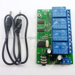 Freeshipping DC 12V 4ch MT8870 DTMF Tone Signal Decoder Phone Voice Remote Control Relay Switch Module for LED Motor PLC Smart Home Qikat