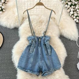 Women's Jeans Summer Women Overalls Denim Shorts Oversize Straps Suspender Female Streetwear Casual Jumpsuit Pants Size S-5XL