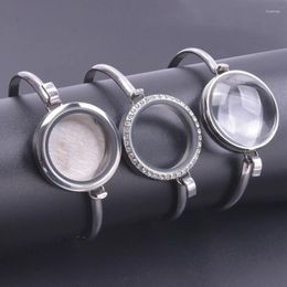 Bangle 1Pc Stainless Steel DIY Floating Memory Urn Locket Pendant Bangles Jewelry Glass Ashes Medaillon Bracelet