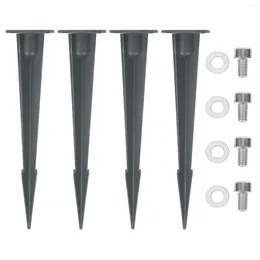 Outdoor LED Solar Light Stakes Ground Pile Flood Pole Aluminium Holder