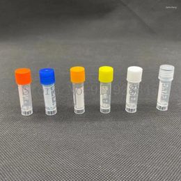 100/200/300/500/ 1.8ml Plastic Screw Mouth Freeze Pipe With Leakproof Washer Transparent Graduated Cryovial Reagent Storage Tube