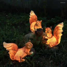 Outdoor Lamp Waterproof Garden Landscape Park Imitation Squirrel Resin Animal Lawn