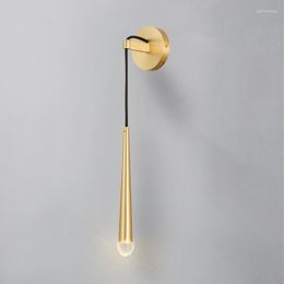 Wall Lamps Modern Gold Lamp Sconce Water Drop K9 Crystal Led Light Fixtures Mirror Lights Bathroom Bedroom Home Decoration