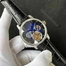 Watch 89000/000R/9655 mens watchesCal.2260 machine 42mmX12mm leather strap Sapphire mirror designer watches