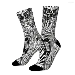 Men's Socks Classical Doodle With Piano Keyboard Music Pattern Art Straight Male Mens Women Autumn Stockings Polyester Harajuku