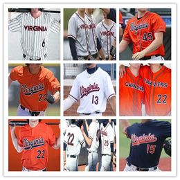 Maglia da baseball Ncaa Virginia College Anthony Stephan Brian Edgington Jack O'Connor Nick Parker Kyle Teel Griff O'Ferrall Ethan O'Donnell Ethan Anderson Jake Gelof