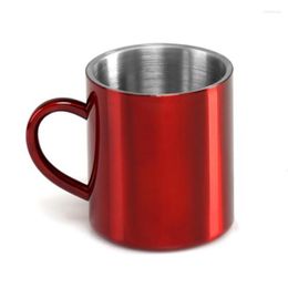 Cups Saucers 304 Stainless Steel Coffee Cup Multifunctional Mugs Creative Heat Insulation Water Milk Tea Drop Shopping J424
