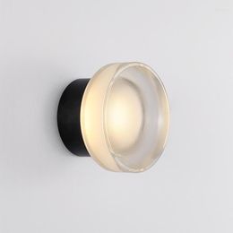 Wall Lamps Spanish Designer Creative Glass LED Lamp Simple Luxury Lighting Porch Aisle Background Bedroom Bedside Decorative Sconces