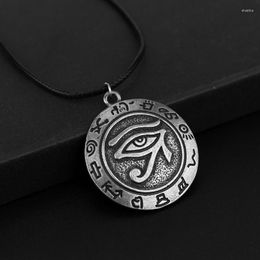 Chains The Eye Of Horus Necklace Vintage Pendants Necklaces Ancient Egyptian Leather Rope Collier