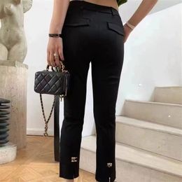 Womens Plus Size Pants Designer Luxury Plush Womens Pants Top notch Womens Pants Slim Fit Black Pants Winter and Spring Warm Tight Pants