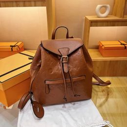 Designer Christopher Backpacks Style Fashion Packs Women Handbags Emed Flowers Backpack Drawstring School Bags Classic Mini Student Bag M45205