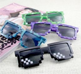 Mozaik çocuk güneş gözlüğü açık gözlük moda markası retro kontrol kişiliği süslü kare çocuk sokak çekim çok yönlü ince 2395839