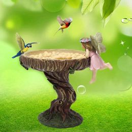 Garden Decorations Bird Feeder Statue Animal Resin Ornaments Suitable For Yard Lawn Landscape