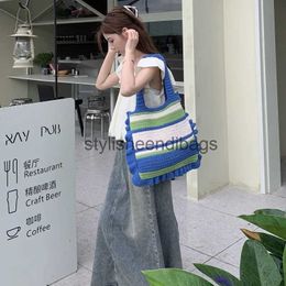 Shoulder Bags Handbags New Vintage Knitted Tote Bags for Shoulder Shopping Bag Handwoven Tote Women's Beach Bagstylisheendibags