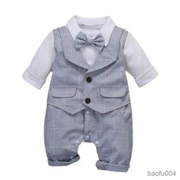 Clothing Sets Newborn One Piece Long Sleeve Baby Boys Tuxedo Outfit Suit 12 Months