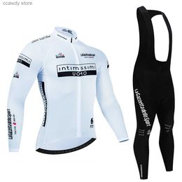 Men's Tracksuits Tour De Italy D'ITALIA Cycling Jersey Set Prium Anti-UV Long Seve Downhill Cycling Suit Autumn Quick-Dry Pro Racing Uniform T231109
