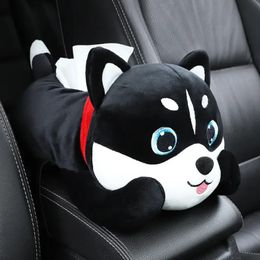 Tissue Boxes Napkins Monkey Holder for Car Plush Cute High Quality Cartoon Dog Box Armrest 231108