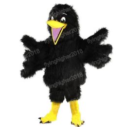 Halloween Black Bird Mascot Costume Adult Size Cartoon Anime theme character Carnival Men Women Dress Christmas Fancy Performance Party Dress