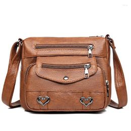 Evening Bags 2023 Fashion Solid Colour Soft PU Leather Women's Handbag Brand Designer Lady's Shoulder Cross Body Casual Travel Bag