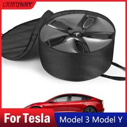 Car Organiser Aero Wheel Cover Storage Bag Hubcaps for Tesla Model 3 Y Hub Cap Portable Carrying Organiser Bag Car Hubcap Auto Accessories Q231109