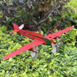 Garden Decorations Airplane Windmill Decorat0ive Rotatable Wind Spinner Rust-proof Metal Aircraft Decor For Outdoor